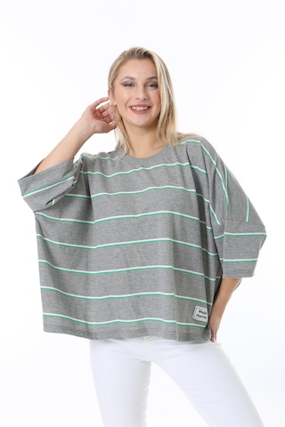 Crveniruz Oversize Kadın Sweatshirt Gri