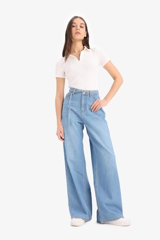 DeFacto Wide Leg Yüksek Bel Geniş Paça Uzun Yumuşak Jean Pantolon E1679AX25SMNM85