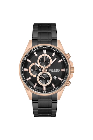 Mascionni Tüm Fonksiyonları Aktif Chronograph Siyah Rose Erkek Kol Saati M.1.1217.06