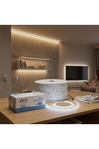 Ars-348985 Dış Mekan Şerit Led 220v 100mt 6500k 120led Beyaz Diğer