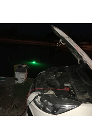 Qingmipy 12v Yeşil Led Balık Çekici Dalış Işığı, Gece Balıkçılığı İçin Su Altı Aydınlatma Şeffaf