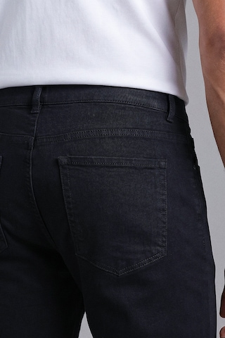 Bisse Siyah Fermuarlı Parça Boya Spor Pantolon Pns25k25212 D99