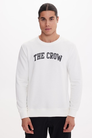 Crow Ekru O-yaka Sweatshırt Ekru