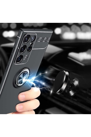 Galaxy S22 Ultra Uyumlu Zore Ravel Silikon Kılıf-kırmızı Kirmizi