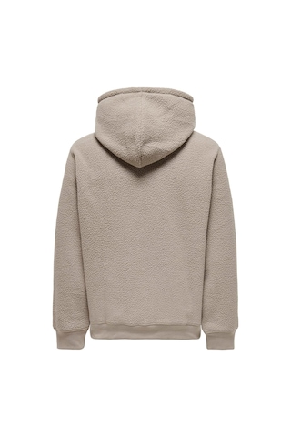 Only & Sons Erkek Kapüşonlu Peluş Sweatshirt 22030287 Bej