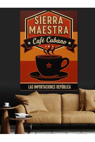 Ahşap Tablo Sierra Maestra Kahve Reklamı