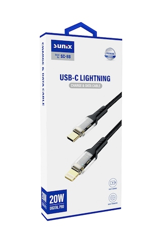 Sc-88 20w Usb-c Lightning Şarj Ve Data Kablosu