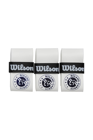 Wılson Roland-garros Tenis Overgrip - 3'lü Paket, Beyaz/lacivert