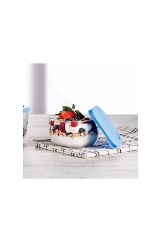 Paşabahçe 53223 Snow Box Saklama Kabı 275 Cc 4 Parça Mavi