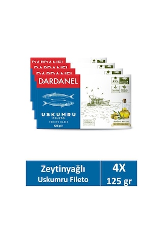 Zeytinyağlı Uskumru 125 Gr X 4 Adet