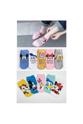 Worthy Socks 10'lu Kadın Moda Patik Renkli