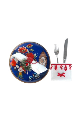 Yılbaşı Set Figürlü 6 Adet Kaşık Çatallık