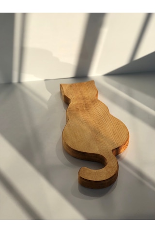 Kılıc Ahşap Kedi Desenli Ahşap Sunumluk