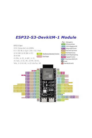 Esp32-s3 N16r8 Wi-fi Bluetooth Geliştirme Kartı