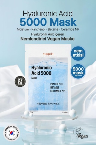 Yeppda hyalüronik asit içeren yoğun ne MLendirici kağıt maske Yeppda hyaluronic acid mask 27 ML