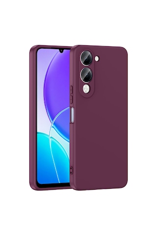 Noktaks - Vivo Y04 Uyumlu Kılıf Esnek Koruyucu Mara Lansman Kapak - Lila - T40771