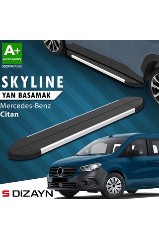 S-dizayn Mercedes Citan Skyline Aluminyum Yan Basamak 193 Cm 2012-2021 A+ Kalite