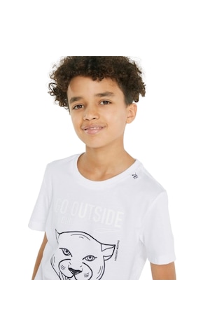 Puma Play Uv Graphic Çocuk Tişört 846964 02 Beyaz