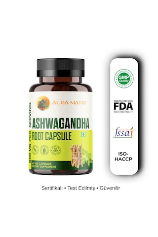 Ashwa/gandha Katkısız Kök Kapsülü 400 Mg, 60 Kapsül