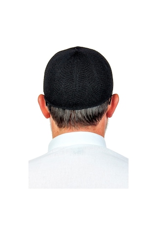 Berra Çelik Örme Dantel Namaz Takkesi Siyah 1 Adet