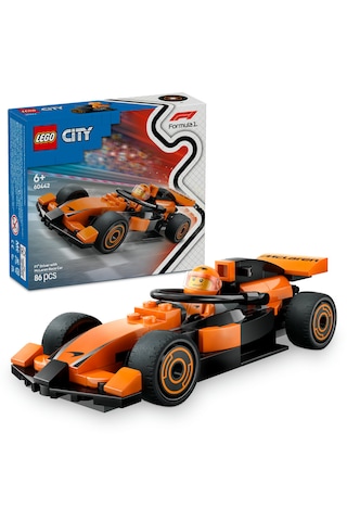 LEGO® City McLaren Yarış Arabalı F1® Sürücüsü 60442 - 6 Yaş ve Üzeri Çocuklar için Mini Yarış Arabası İçeren Oyuncak Yapım Seti (86P)