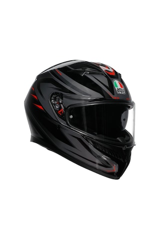 Agv K3 Syth Black Red Kapalı Kask Çok Renkli