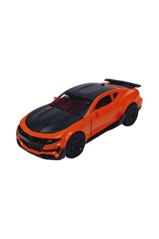 Çekbırak Metal Araba Mustang Yeşil 3681a- Mustang Turuncu