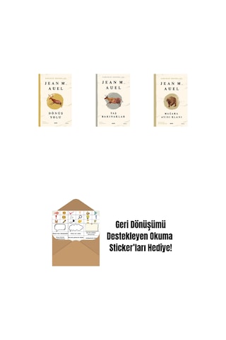 Yeryüzü Çocukları 4 - Dönüş Yolu + Yeryüzü Çocukları 5 - Taş Barınaklar + Yeryüzü Çocukları 1 - Mağara Ayısı Klanı + Okuma Sticker'ları