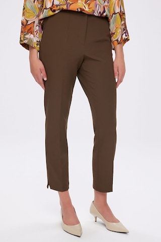 Faik Sönmez Arka Kemeri Lastikli Slim Fit Pantolon W27pnt001 Bw27pnt00116 Koyu Haki