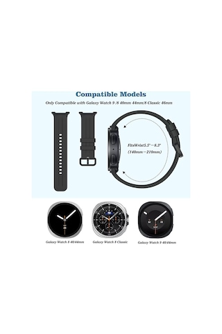 Samsung Galaxy Watch 9/8 40mm 44mm Classic 46mm Lansman 1-1 Kordon Spor Silikon Band Str-86