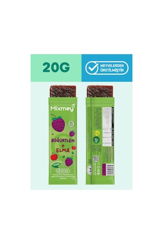 Mixmey Karma 2 Meyve Bar 12 Adet | Sağlıklı Atıştırmalıklar – Vegan, Glutensiz, Koruyucusuz 20gr X 12 Adet