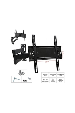 Sky Home 1007 Lcd Tv Askı Aparatı Hareketli Üç Kollu 32"- 40" Arası