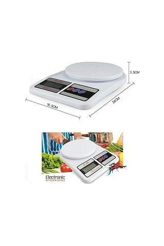 Mutfak Tartısı, Elektronik Hassas Mutfak Terazisi, Tartısı, Dijital Mutfak Tartısı, Mutfak Terazisi, 10 Kg 1 Gr Hassasiyet, Dara Özelliği Enerji Sınıfı A++ Açık Bej