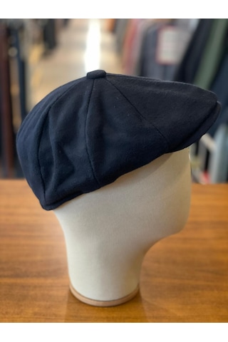 Peaky Blinders Tarz İngiliz Model Kaşe Kumaş Kasket Şapka Lacivert