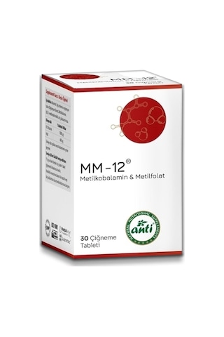 Mm-12 Metilkobalamin Çiğneme Tableti 30 Tablet Mm-12 Metilkobalamin Çiğneme Tableti 30 Tablet