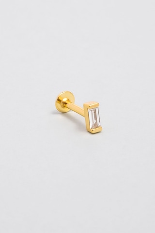 Baget Işıltısı 18 Ayar Sarı Altın Kaplama Gümüş Tragus-helix Piercing Sarı