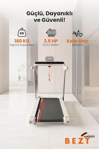 Tr Run Smart Pro 3.5 Hp Otomatik Eğimli Katlanabilir Soğutucu Fanlı Koşu Bandı 160 Kg Kapasite / 120cm X 50 Cm Gen