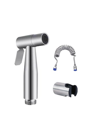 Valkyrie Paslanmaz Çelik Tuvalet Musluk Lavabo Bide Seti Kademeli Jet Püskürtme Spiral Hortum Kolay Montaj