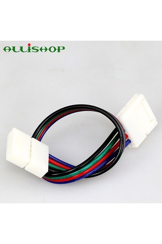 3 Adet 10cm Rgb Şerit Led Ekleme Aparatı Kablolu 4pin Birleştirme
