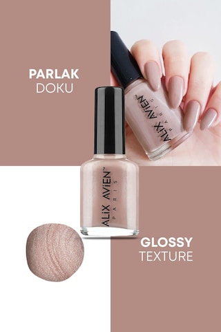 Alix Avien Nude Kahve Oje 86 Yüksek Pigmentli Uzun Süreli Kalıcılık Hızlı Kuruma Nail Lacquer 86