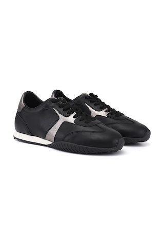 Gönderi(R) Gönderi R Kadın Siyah Lastik Bağcıklı Hakiki Deri Sneaker Ddza83742148