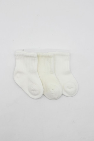Akıllı Bayi 3lü Penye Soket Çorap 10132 Ekru renkli