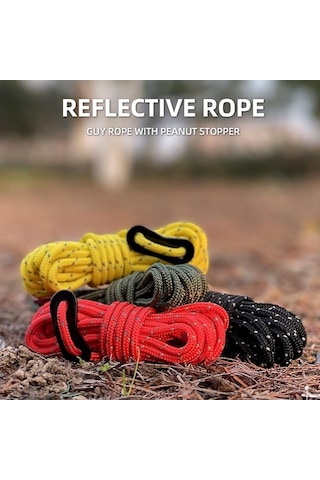 Tongxida 4'lü Naylon Çadır İpi Seti - 4 Renk Seçenekli, Dayanıklı Ve Uygun Yeşil