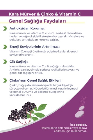 Orfarma Kara Mürver Eki 24 Efervesan Tablet
