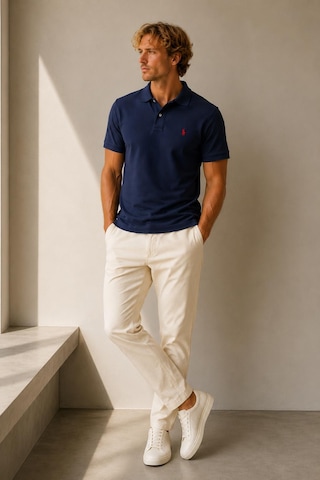 Alexandergardi Polo Yaka Düğme Detaylı T-shirt Lacivert - Kırmızı
