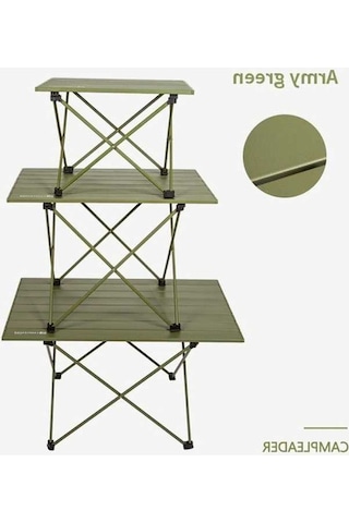 Bloomnest Yeşili Taşınabilir Renkli Piknik Ordu Masası Katlanır Kamp Çok Alüminyum & - Br Çok Renkli, Renkli Tasarım Çok Renkli