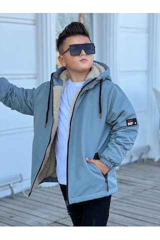 Pina Kids Erkek Çocuk Kapüşonlu İçi Kürklü Mont Km3050 Mint