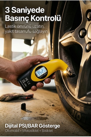 Tank Lastik Basınç Ölçer