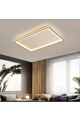 Beyaz 90x60 cm Dikdörtgen 3000K Sarı Işık Led Tavan Lambası
