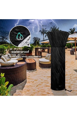 Ximistore9 210d Oxford Çatı Isıtıcı Kılıfı - Su Geçirmez, Yırtılmaya Dayanıklı, Uv Koruma, Zip Ve Çekmecikli, Siyah 226x85x48cm